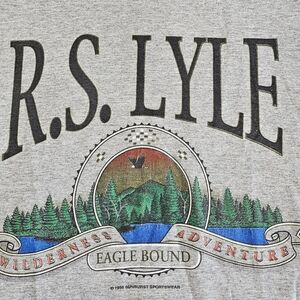 Vintage 90s Eagle Boy Scouts Robert S. Lyle Reservation T Shirt Single Stitch LG